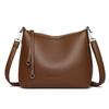 Nova Bolsa Feminina de Comércio Exterior para Meia-Idade, Bolsa de Ombro Retrô Versátil de Cor Sólida Elegante, Bolsa Transversal Texturizada da Moda para Mãe Atacado