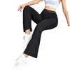 Pantalones Largos Lisos de Color Sólido de Talla Grande para Mujer, Ajustados, Versátiles, Casuales, Novedades de Primavera y Verano 2025 para Amazon Europeo y Americano