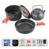 Conjunto de Panelas Outdoor DS-308 Conjunto de Panelas Plus Bolsa para Utensílios de Mesa Copo de Aço Inoxidável Conjunto de Copos com Mosquetão para Escalada Combinação Traje Portátil