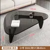 Nueva mesa de centro de cristal de alta gama para sala de estar, apartamento pequeño, mesa de centro de estilo americano moderno de lujo ligero, mesa de centro simple creativa estilo ins
