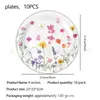 Platos de Papel Desechables, Servilletas, Manteles, Banderines y Decoraciones para Pastel con Tema de Flores Silvestres de Primavera de Amazon
