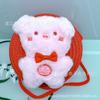 Novo Brinquedo de Pelúcia Desenho Animado Porta-Moedas Infantil, Bolsa de Crochê Feita à Mão, Bolsa de Palha Casual Versátil, Bolsas Femininas no Atacado