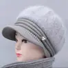 Sombrero de Otoño e Invierno para Mujeres de Mediana Edad y Mayores, Gorro de Lana Tejido para Abuela, Señora Mayor, Protección contra el Frío, Calidez, Más Terciopelo, Grueso, Gorro de Lana para Mamá