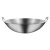 Wok de Acero Inoxidable con Mango de Madera Wok de Doble Asa Wok Antiadherente Inoxidable Wok Extra Grande para Chef Comedor Restaurante Comercial