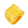Anillo Masculino de Dragón Chino, Moderno y Sencillo, Oro de Arena Vietnamita, Latón Chapado en Oro de 24 Quilates, Joyería, Venta al por Mayor de una Pieza