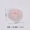 Ornamentos de Flor de Camélia Iridescente Acessórios Criativos Feitos à Mão para Joias DIY Resina Cola Cremosa Peças Pequenas Fivelas de Sapato Materiais Atacado