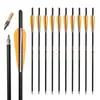 Accmoc17/20/22 polegadas Flecha de Balestra Mista de Carbono Tiro com Arco Diâmetro 8.8mm Comprimento Total 53cm Penas de Borracha de 4 polegadas