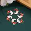 Série de Natal Liga de Zinco Gotejamento de Óleo Acessórios para Joias DIY Pingente Brincos Artesanais Acessórios para Joias Decorações de Natal