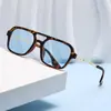 Gafas de Sol Cuadradas de Doble Puente Retro Europeas y Americanas Moda Fotografía Callejera al Aire Libre Protección Solar Conducir Tendencia Gafas de Sol Transfronterizas para Mujer