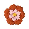Novas Contas de Silicone Florais Retrô para Caneta de Miçangas DIY Acessórios de Joias para Chaveiro Masculino e Feminino Furo Reto Contas Soltas Venda por Atacado