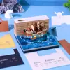 Presentes Criativos Populares Culturais e Criativos Transfronteiriços Navio Pirata Escultura de Papel Calendário Decoração de Casa Ornamento de Mesa 3D Pop-Up Notas Adesivas