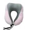 Almofada de Viagem U-Shaped em Espuma de Memória, Almofada de Pescoço para Cochilo com Retorno Lento, Almofada de Pescoço Dobrável para Viagem de Avião