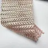 Tejido de Malla con Patrón de Espiga de Trigo con Estampado Completo Dorado, Tejido de Malla Elástica de Espiga para Decorar Vestidos de Escenario y Desfile de Moda