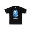 Marca de Tendencia Transfronteriza Camuflaje Cabeza de Simio Manga Corta Casual Estilo Japonés Top Camiseta de Manga Corta Bape Unisex Corte Holgado