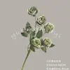 Flor Artificial com 6 Rosas Enroladas de Haste Alta, Decoração para Salão de Casamento, Arranjo de Flores para Sala de Estar em Casa, Flor Artificial Falsa para Atacado Transfronteiriço