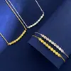 Acessórios Europeus e Americanos Estilosos e Exquisitos em Estoque Forma Geométrica Hexagonal de Favo de Mel Colar de Diamante Brilhante