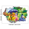 Adesivos de Parede 3D Desenho Animado Ursinho Pooh Atravessando a Parede Decoração de Parede para Quarto Infantil, Jardim de Infância, Quarto de Crianças Adesivos de PVC