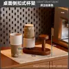 Dispensador de Vasos Desechables 2026 Nuevo Modelo Estante de Almacenamiento de Madera Maciza Soporte de Vasos de Papel de Alta Estética Soporte para Vasos de Escritorio Estante de Almacenamiento