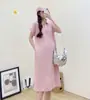 Vestido para Mujer Embarazada Sue Meifu 22024 Verano Nuevo Estilo Coreano Solapa Simple Holgado Talla Grande Casual Vestido Camiseta Moderno