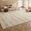 Tapete de sala de estar na cor creme, novo, liso, à prova d'água, fácil de limpar e lavável, tapete grande, adequado para quartos, com um toque de luxo leve e alto apelo estético, perfeito como tapete de cabeceira