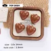 Accesorios Colgantes para Llavero con Forma de Corazón Colorido de Esmalte, Estilo Coreano