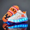 Vsv heelloon zapatos de cuatro ruedas para nuevos estudiantes patines infantiles para adultos zapatos que explotan para niños y niñas desmontables con ruedas
