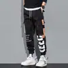 Calças Versáteis e Modernas de Marca Transfronteiriça para Homens, Calças de Trabalho, Calças Casuais Largas com Múltiplos Bolsos, Calças Jogger Estilo Coreano, Calças Cropped Modernas para Homens