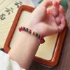 Pulsera de cinco deidades de la riqueza de color gris cinnabar de alto contenido cadena de arena dorada madera agua fuego tierra oro púrpura pulsera del año de nacimiento