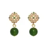Pendientes Asimétricos de Piedra Ojo de Tigre 2025 Nuevo Diseño para Mujer Nicho Lujo Ligero Gama Alta Elegantes Pendientes Versátiles