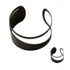 Conjunto de Anel e Pulseira de Abertura Larga Vermelho e Preto Transfronteiriço Temperamento Simples Moda Vazado Criativo para Amigos