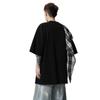 Camiseta Mamba de Algodão Tamanho Grande Costura de Cor Contrastante Personalizada Nicho Manga Curta Tendência Moda 2025 Gola Redonda Manga Curta Combinação de Cores para Homens