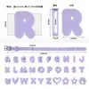 Coleira de Silicone para Animal de Estimação Nome do Animal DIY 26 Letras Coleira com Contas de Silicone Gato Animal de Estimação Coleira de Desenho Animado
