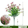Buquê de Flores Artificiais, Ramo de Flores de Plástico, Flor de Seda Rosa, Flor Seca, Decoração para Casa