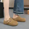 Zapatos de mujer antideslizantes para meter el pie, que aumentan la altura, nuevo modelo de primavera 2026, pantuflas cerradas estilo Birkenstock de suela gruesa para mujer, adecuadas para usar al aire libre, estilo de nicho