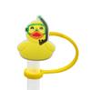 Nueva serie de pato amarillo tapa de pajita funda de pajita tapón antipolvo de silicona decoración de pajita de personalidad creativa para fiesta