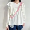 Nueva correa de tela estampada simple para teléfono cruzada con longitud ajustable para deportes al aire libre, liberando tus manos