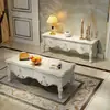 Mesa de Centro Europeia Apartamento Pequeno Influenciador Sala de Estar Uso Doméstico Canto Arredondado Nórdico Luxo Leve Quarto Gabinete de TV Combinação Moderno Minimalista