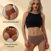 Ropa Interior de Seda de Hielo Sin Costuras de Talla Grande para Mujer, Calzones de Talla Grande de Cintura Baja, Entrepierna de Algodón Puro, Transpirable, Secado Rápido, Ropa Interior Deportiva para Yoga