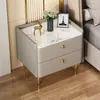 Mesita de noche de madera maciza completamente ensamblada, simple y moderna, para uso doméstico en el dormitorio, mueble de almacenamiento de mesita de noche simple de tamaño pequeño
