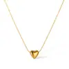 Opk Moda Elegante Estilo Commuter Collar Acero Inoxidable Nicho Simple Versátil Chapado en Oro Corazón Cadena de Clavícula Al por Mayor