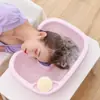 Lavabo para champú de cama plano para el hogar sin necesidad de agacharse para mujeres embarazadas, champú para cama de posparto, cuidado en cama, lavabo para champú para ancianos y niños