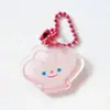 Etiqueta Fofa Estilo Ins Coreano com Corrente de Contas Desenho Animado Acrílico Pingente para Diário Chaveiro Coração de Menina