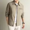 Jaqueta masculina de alta qualidade para comércio exterior transfronteiriço, camisa básica de manga longa para primavera e outono, casaco masculino estilo old money