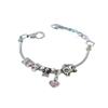Pulsera Panjia Dora DIY con Cuentas Explosiones Transfronterizas Mariposa Accesorios para Coche Aleación Cabeza de Perro Corazón de Melocotón Pulsera de Diamantes Adhesivos