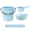 Cubo de almacenamiento de agua para el hogar, cubo grande de plástico engrosado, cubo redondo grande portátil para dormitorio de estudiantes con cubo de ropa resistente a caídas, lavabo
