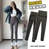 Pantalones de Miel Líquida Dorada Negra con Diseño de Panal para Primavera y Verano para Usar por Encima, Pantalones de Yoga Adelgazantes de Cintura Alta para Control de Abdomen para Mujeres
