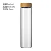 Frasco de Vidro com Tampa de Bambu Rosqueável 30mm, Frasco Dosador de Café, Frasco Selado de Alto Borossilicato para Desejos, Frasco Vazio para Chá de Flor de Cordyceps