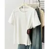 Camiseta casual feminina plus size 100kg, nova, verão, clássica, versátil, poá, gola redonda, manga curta, tamanho grande 0332