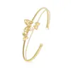 Pulsera de Plata de Ley S925 Cepillada Hecha a Mano Versátil de Moda Ins de Lujo Ligero Estilo Francés Pulsera de Mariposa de Doble Capa Super Hada Venta al por Mayor