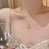 Collar de Clavícula de Lujo con Borla y Colgante de Calabaza Pequeña Estilo Chino Antiguo para Cadena de Suéter de Otoño e Invierno